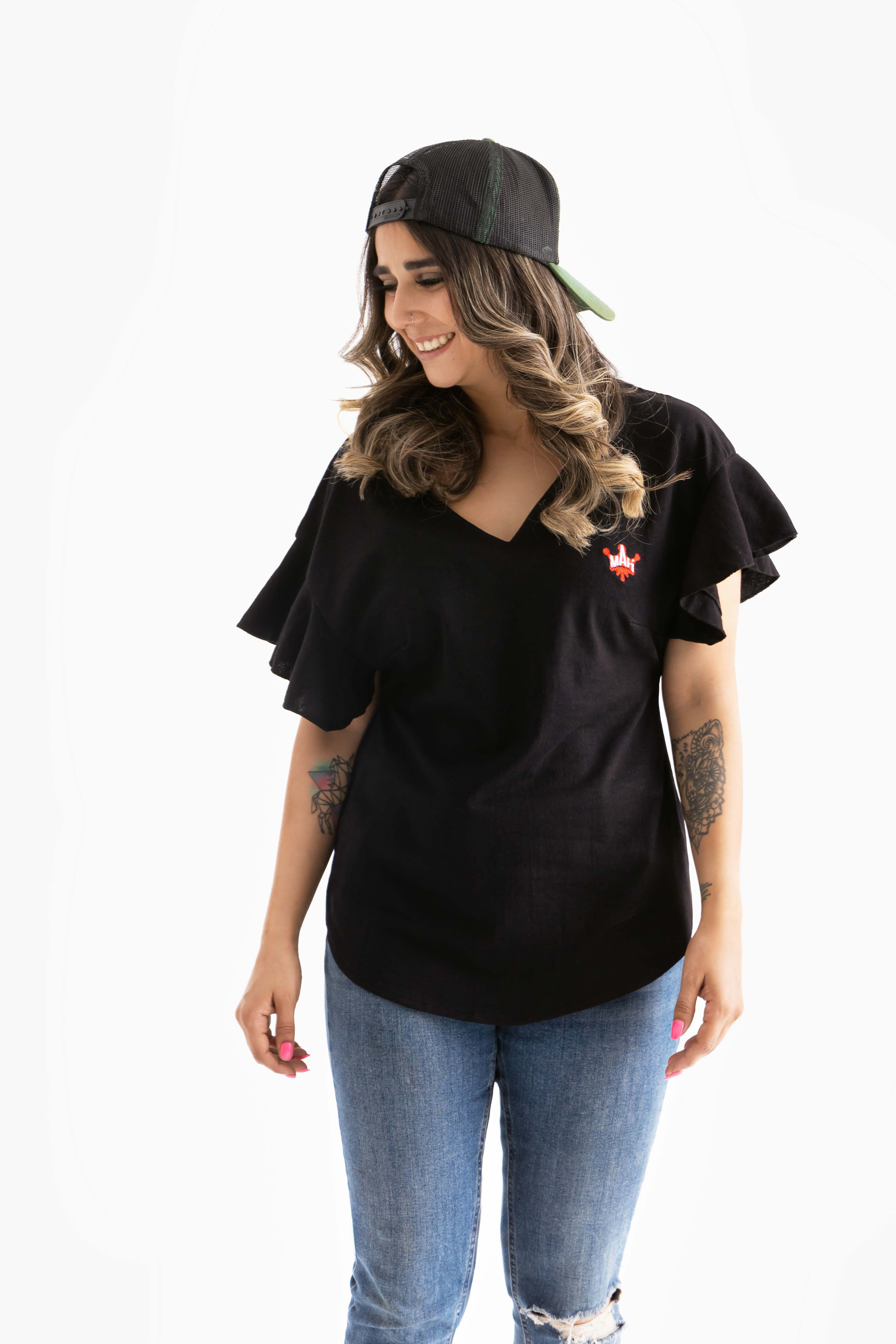 Black / Medium / 65% cotton-35% polyester