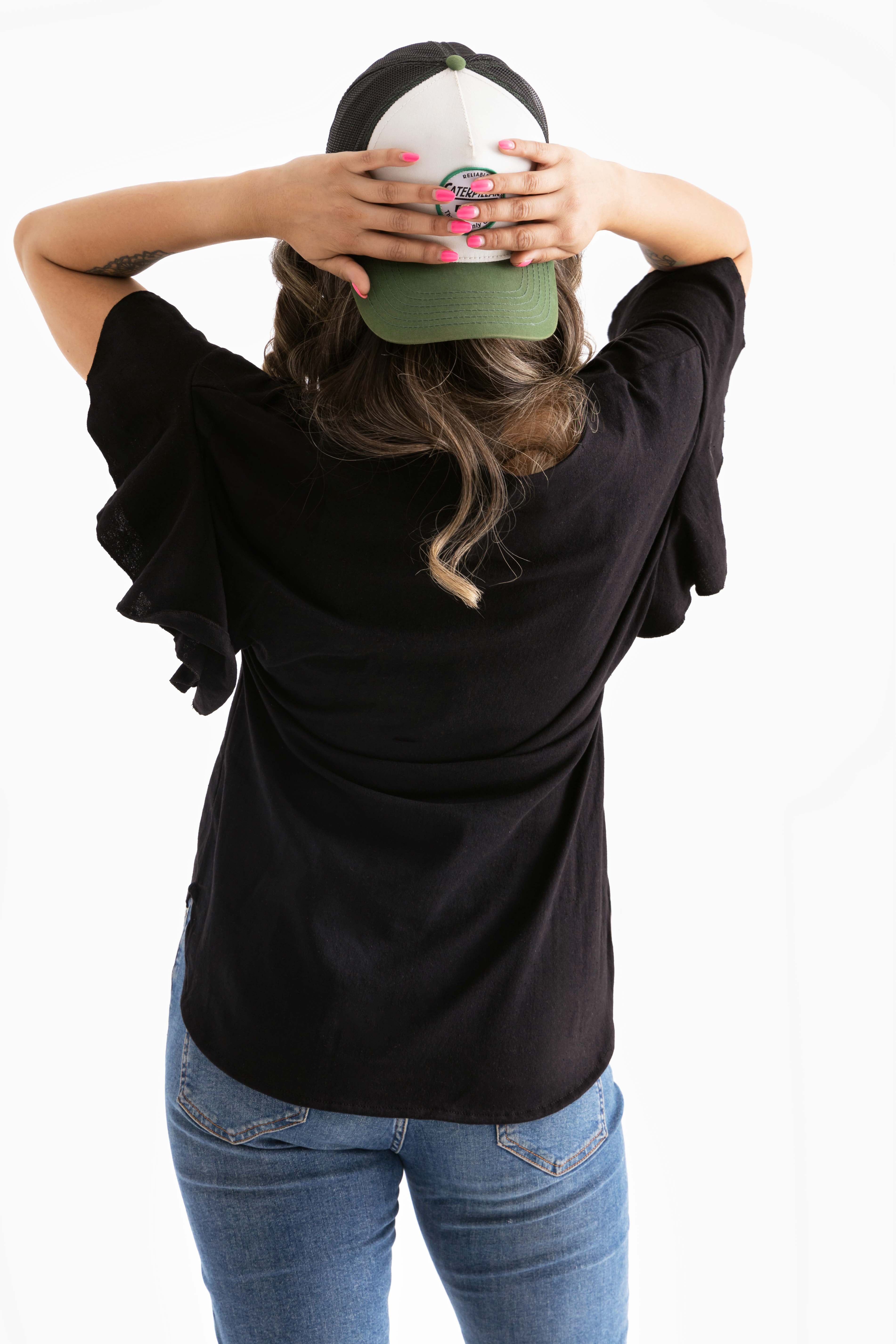 Short Sleeve Ruffle Top - MAG
