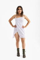 Floral wrap Surplice Slit Kimono Dress - MAG