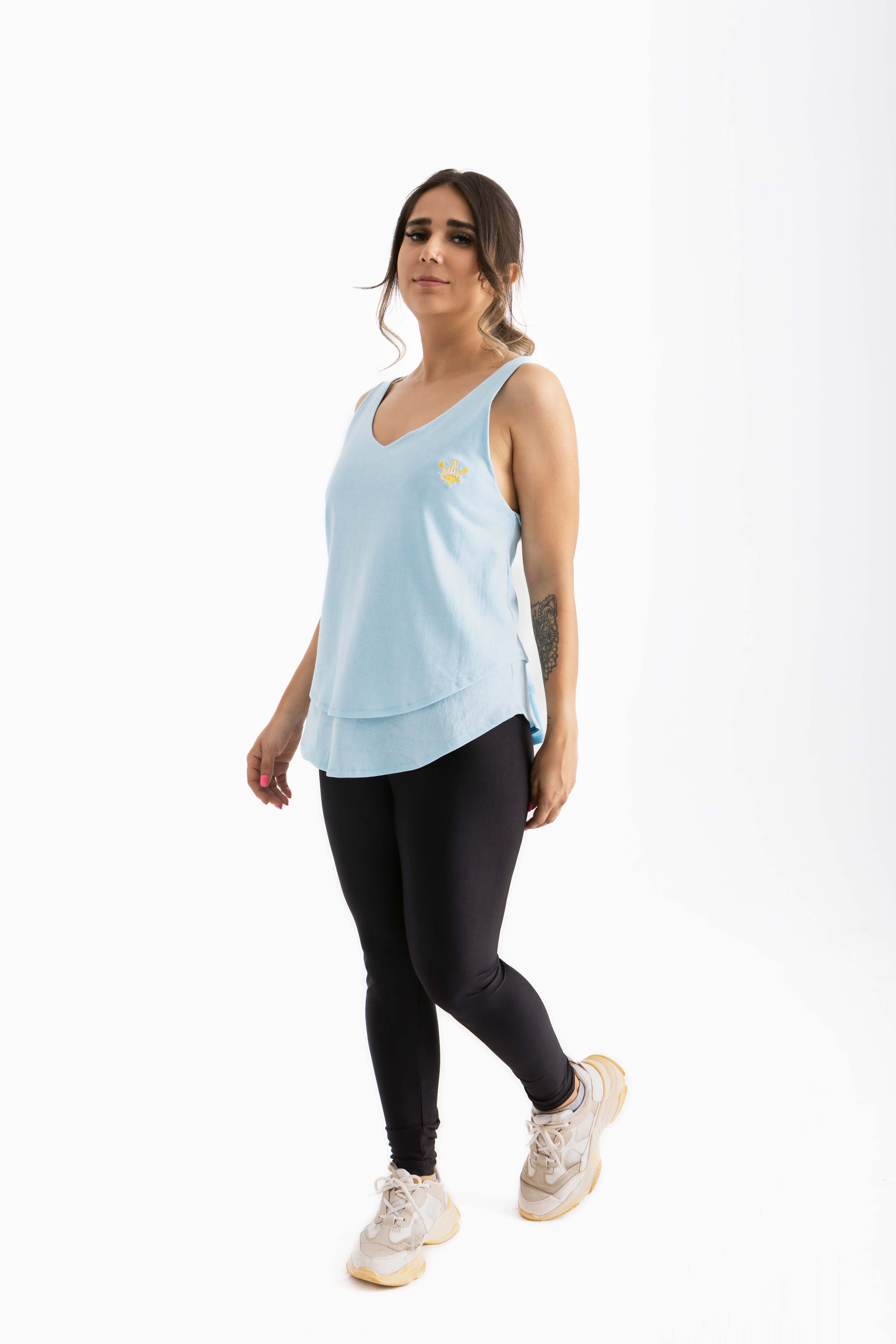 pastel blue / 65% cotton-35% polyester / X-Large