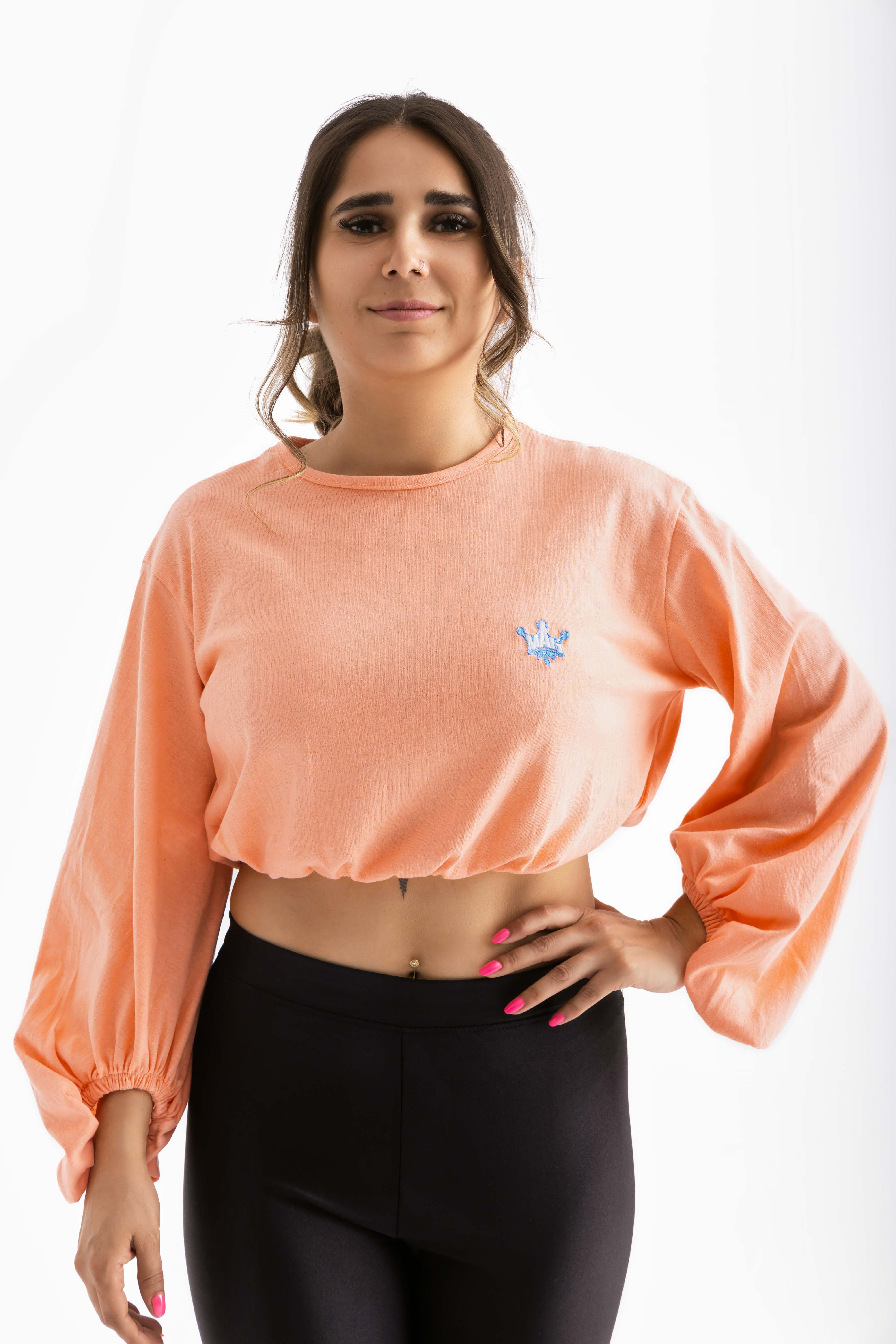 Pastel orange / 65% cotton-35% polyester / Medium