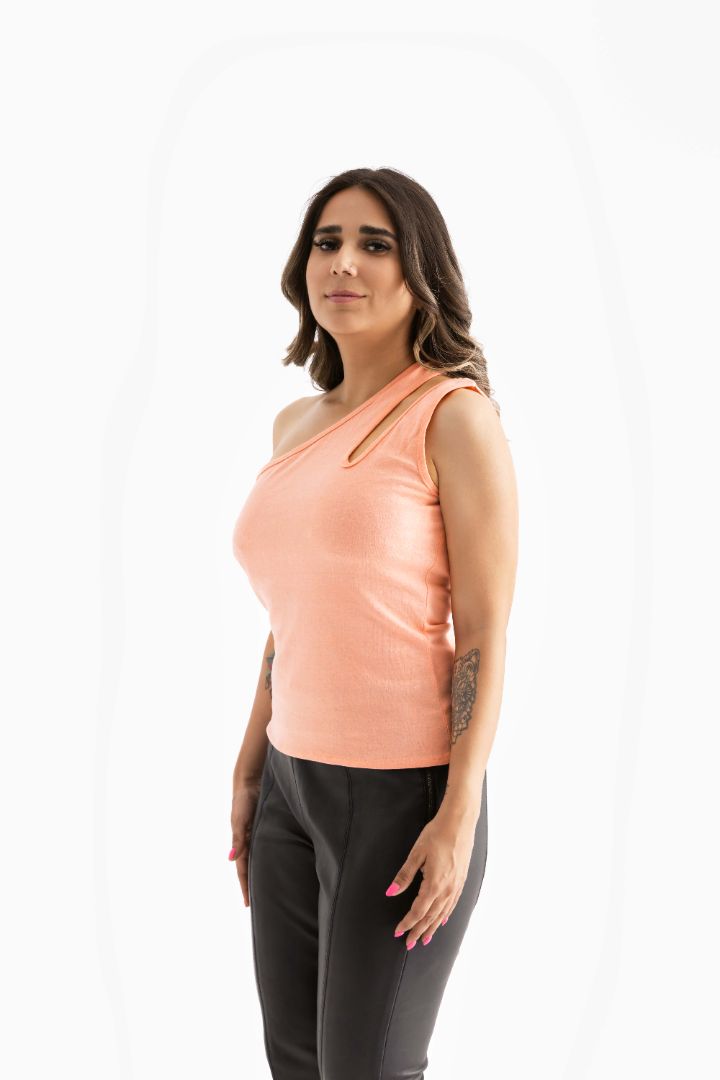 Pastel orange / Medium / 65% cotton-35% polyester