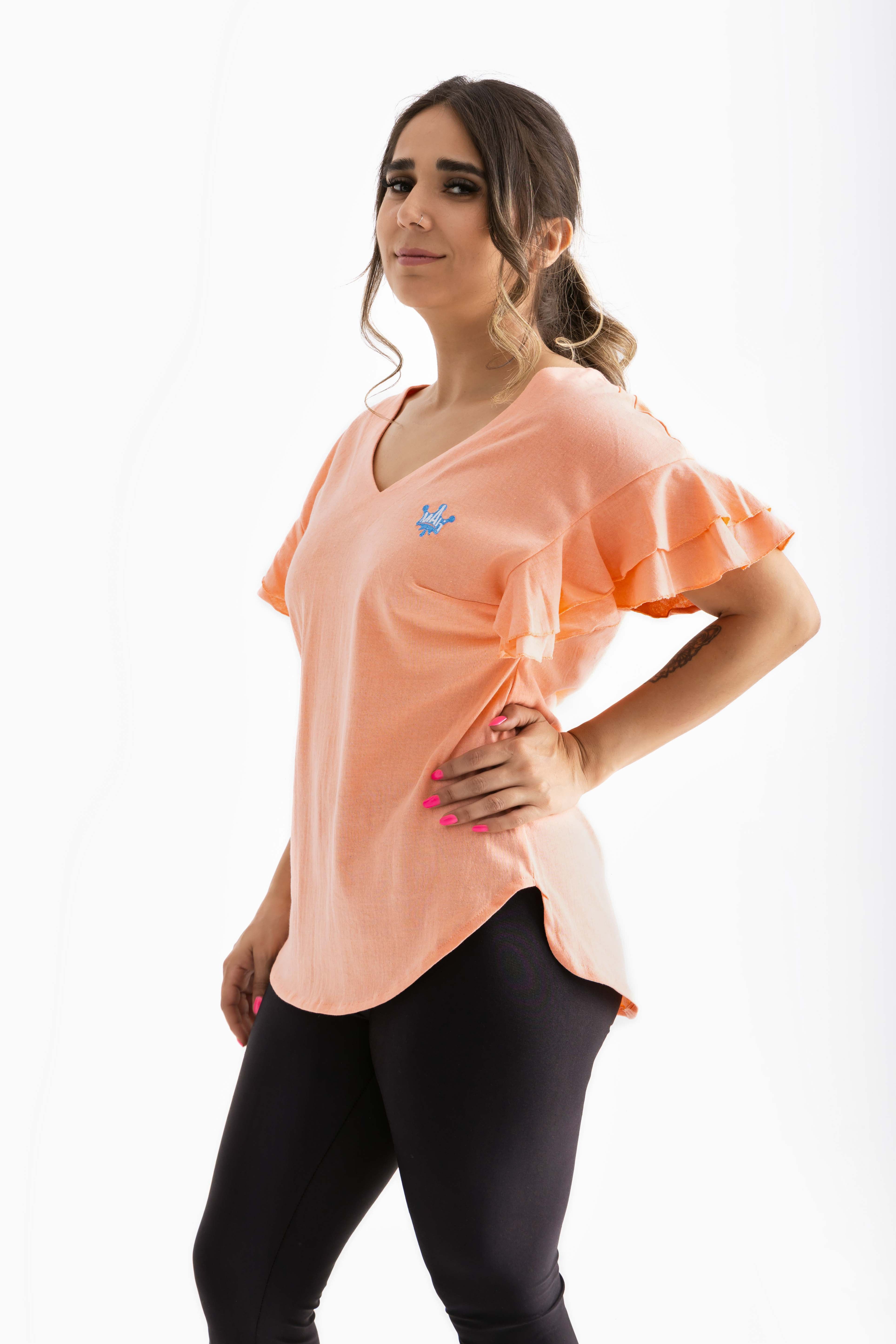 Short Sleeve Ruffle Top